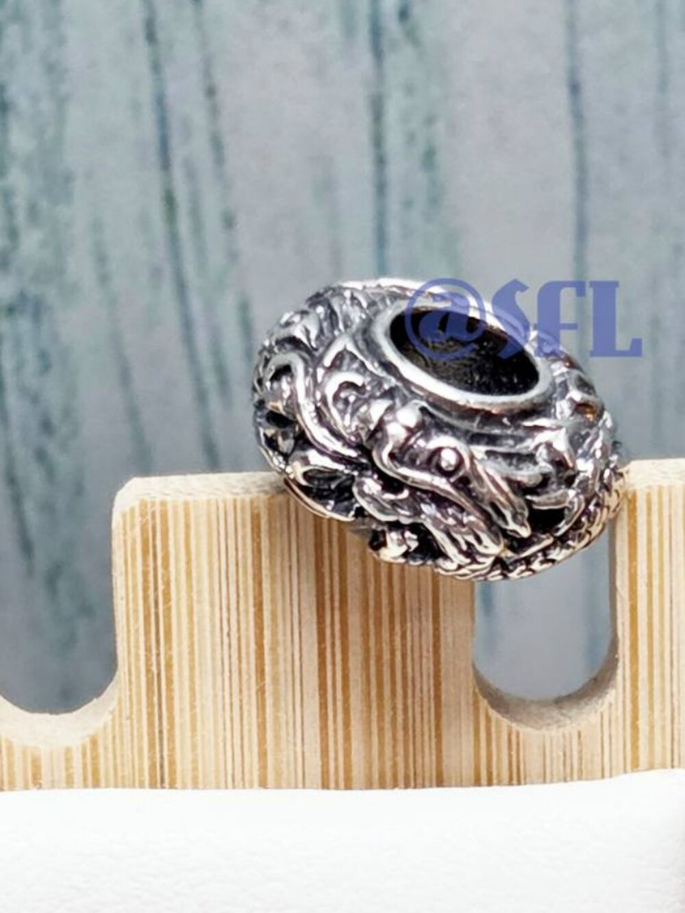 Authentic Trollbeads 2009 LE Dragon and Phoenix Sterling Silver Bead Charm